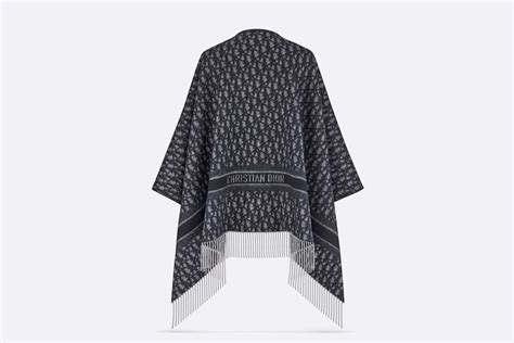 dior skull poncho|Dior oblique poncho.